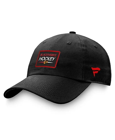 Men's Fanatics Black Chicago Blackhawks Authentic Pro Prime Adjustable Hat