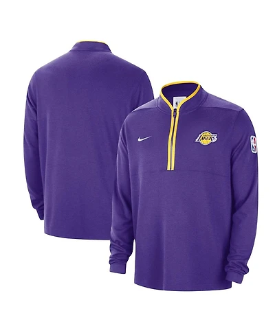 Men's Nike Purple Los Angeles Lakers Authentic Performance Half-Zip Jacket