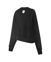 Women's Pro Standard Black Washington Wizards Glam Cropped Pullover Sweatshirt