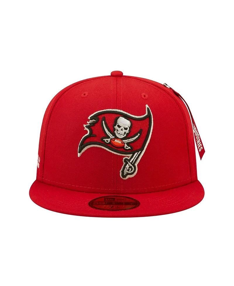 Men's New Era x Alpha Industries Scarlet Tampa Bay Buccaneers 59FIFTY Fitted Hat