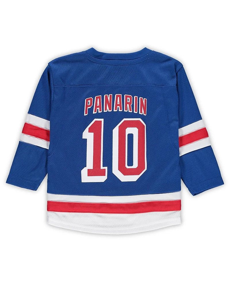 Toddler Boys and Girls Artemi Panarin Blue New York Rangers Home Replica Player Jersey