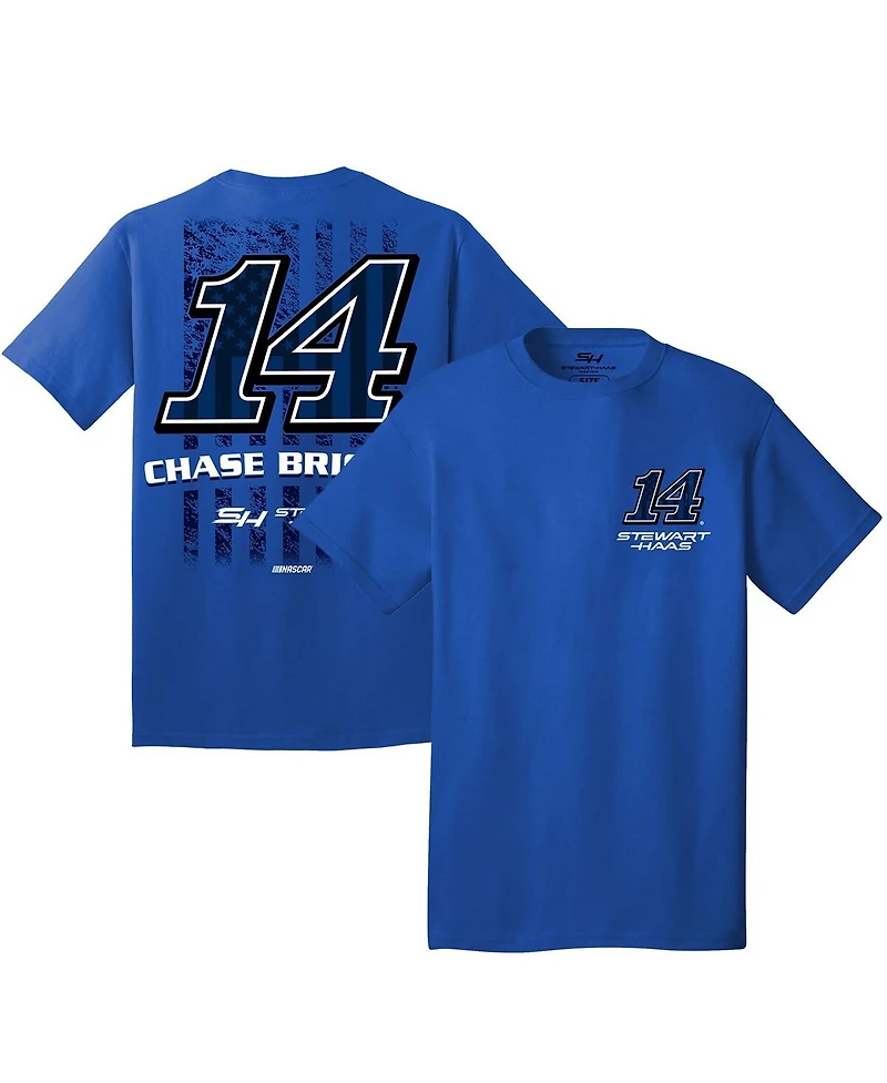 Men's Stewart-Haas Racing Team Collection Royal Chase Briscoe Flag T-shirt
