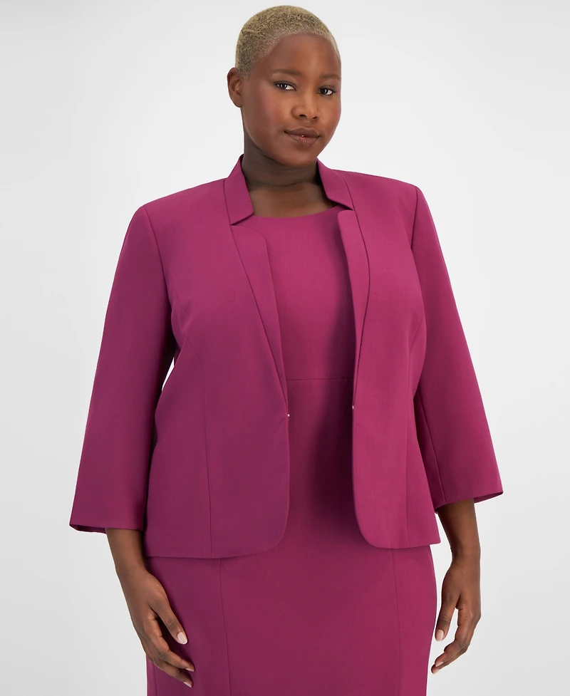 Le Suit Plus Size Jacket & Empire-Waist Sheath Dress