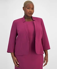 Le Suit Plus Size Jacket & Empire-Waist Sheath Dress