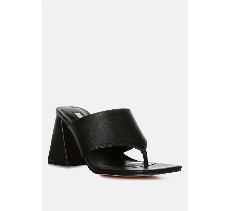 Muse Me Triangular Block Heel Thong Sandals
