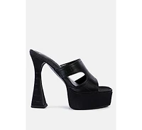 pda croc high heel platform sandals