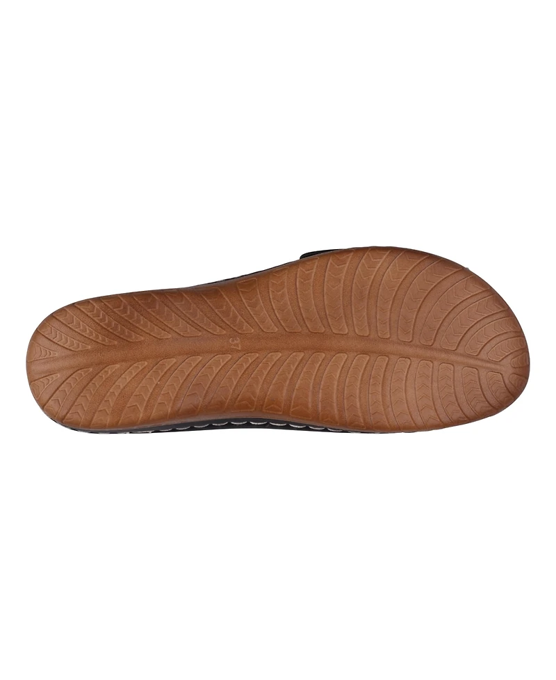 Gc Shoes Women's Hamden Buckle Comfort Flat Sandals