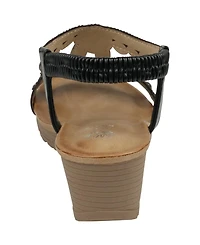 Gc Shoes Women's Fiah Jeweled Slingback Wedge Sandals