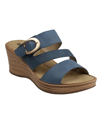 Gc Shoes Women's Odalis Buckle Comfort Wedge Sandals