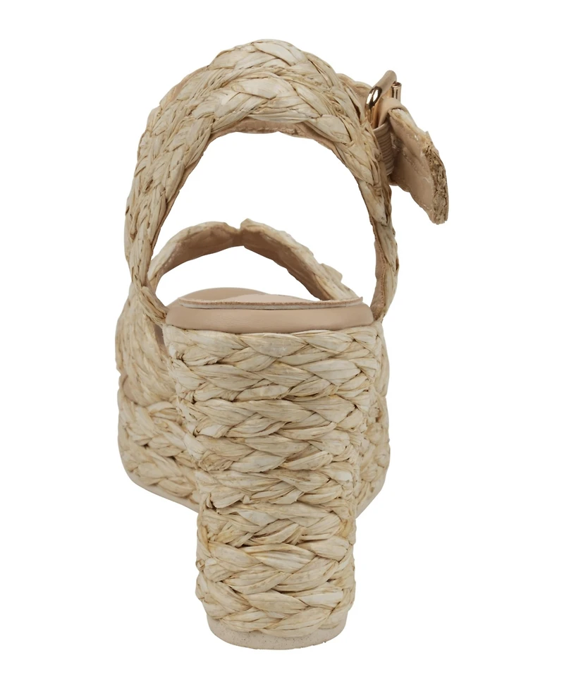 Gc Shoes Women's Maya Raffia Platform Wedge Sandals