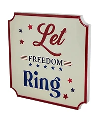 Northlight Let Freedom Ring Americana Metal Wall Sign, 11.75"