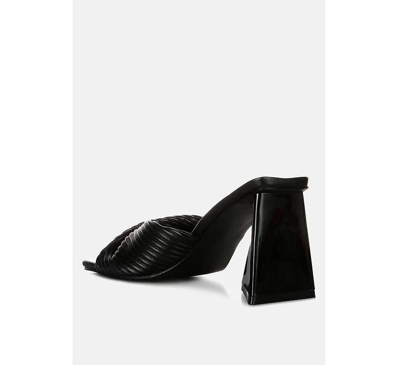 Cupid Kiss Pleated Twist Strap Sandals Women