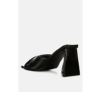 Cupid Kiss Pleated Twist Strap Sandals Women