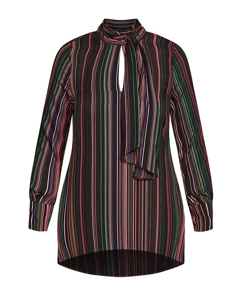 City Chic Women's Illusion Tunic Top