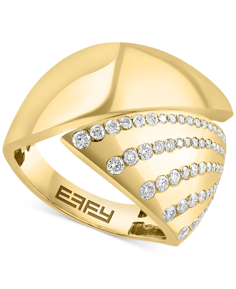 Effy Diamond Multirow Bypass Statement Ring (5/8 ct. t.w.) in 14k Gold