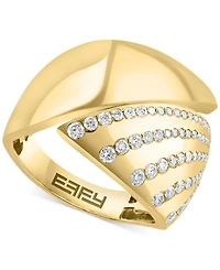 Effy Diamond Multirow Bypass Statement Ring (5/8 ct. t.w.) in 14k Gold