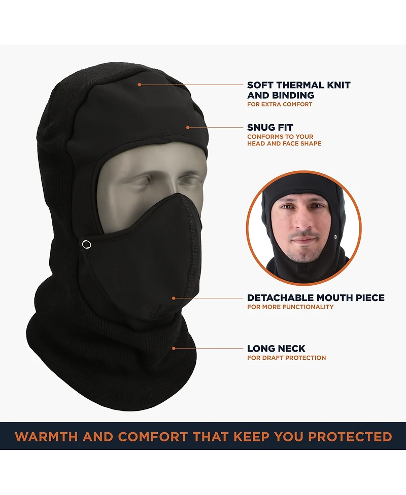 RefrigiWear Men's Thermal Face Mask - Insulated, Breathable, Cold Weather Protection Balaclava