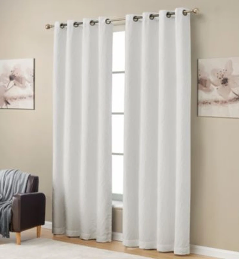 Camden Fashion 100 Blackout 2 Layer Winter Heat Blocking Thermal Insulated Energy Savings Window Curtain Drapery Grommet Panels For Office Bedroom Set Of 2
