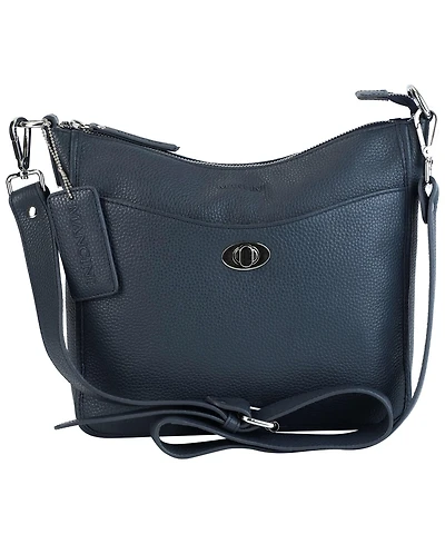 Mancini Pebble Elizabeth Leather Crossbody Handbag