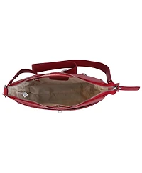Mancini Pebble Elizabeth Leather Crossbody Handbag