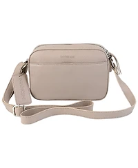 Mancini Pebbled Collection Clara Leather Small Crossbody Bag