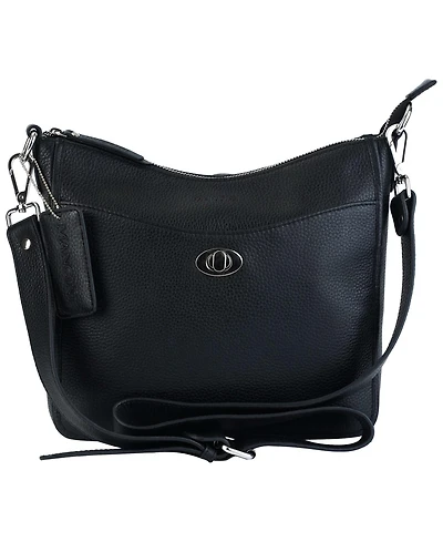 Mancini Pebble Elizabeth Leather Crossbody Handbag