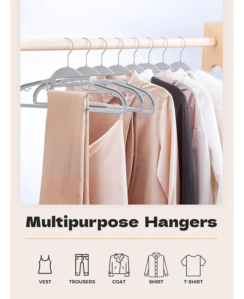 16.3 Inch Heavy Duty Plastic Hangers 50 Pack