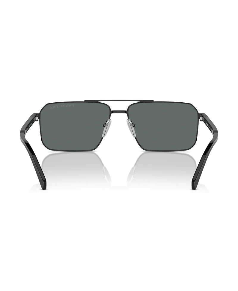 Prada Iconic Plaque Rectangle Men's Sunglasses