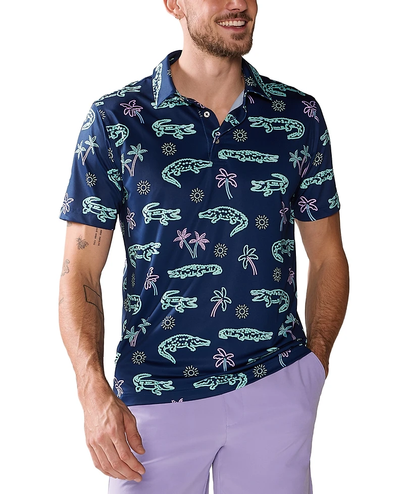 Chubbies Men's The Neon Glade Performance Polo 2.0