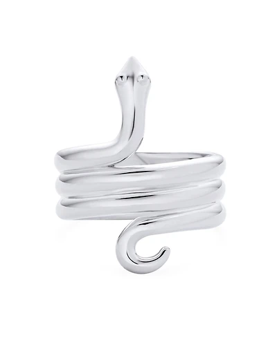 Bling Jewelry Garden Animal Pet Reptile Egyptian Stack Wrap Coil Serpent Snake Ring Band .925 Sterling Silver