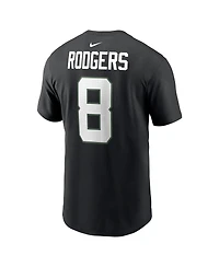 Men's Nike Aaron Rodgers New York Jets Player Name and Number T-shirt