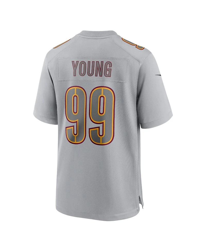 Men's Nike Chase Young Gray Washington Commanders Atmosphere Fashion Game Jersey
