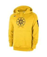 Men's Nike Gold Distressed Golden State Warriors 2023/24 City Edition Courtside Standard Issue Pullover Hoodie