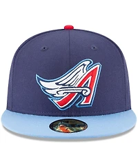 Men's New Era Navy California Angels Cooperstown Collection Wool 59FIFTY Fitted Hat