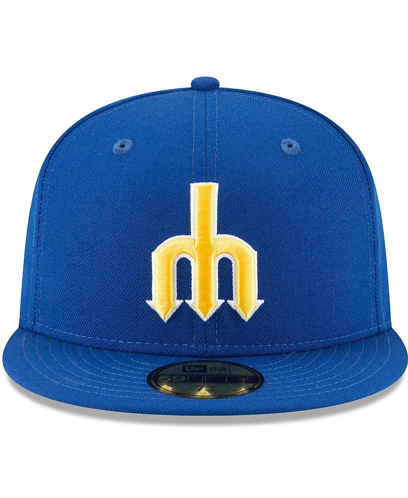 Men's New Era Blue Seattle Mariners Cooperstown Collection Wool 59FIFTY Fitted Hat