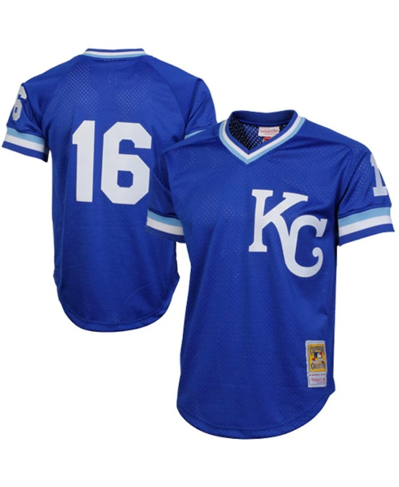 Men's Mitchell & Ness Bo Jackson Kansas City Royals Royal 1989 Authentic Cooperstown Collection Batting Mesh Practice Jersey