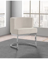 Best Quality Furniture Single 24" L x 23" W 30" H Velvet Barrel Chair with Chrome Legs
