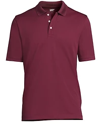 Lands' End Men's Short Sleeve Solid Active Polo Shirt
