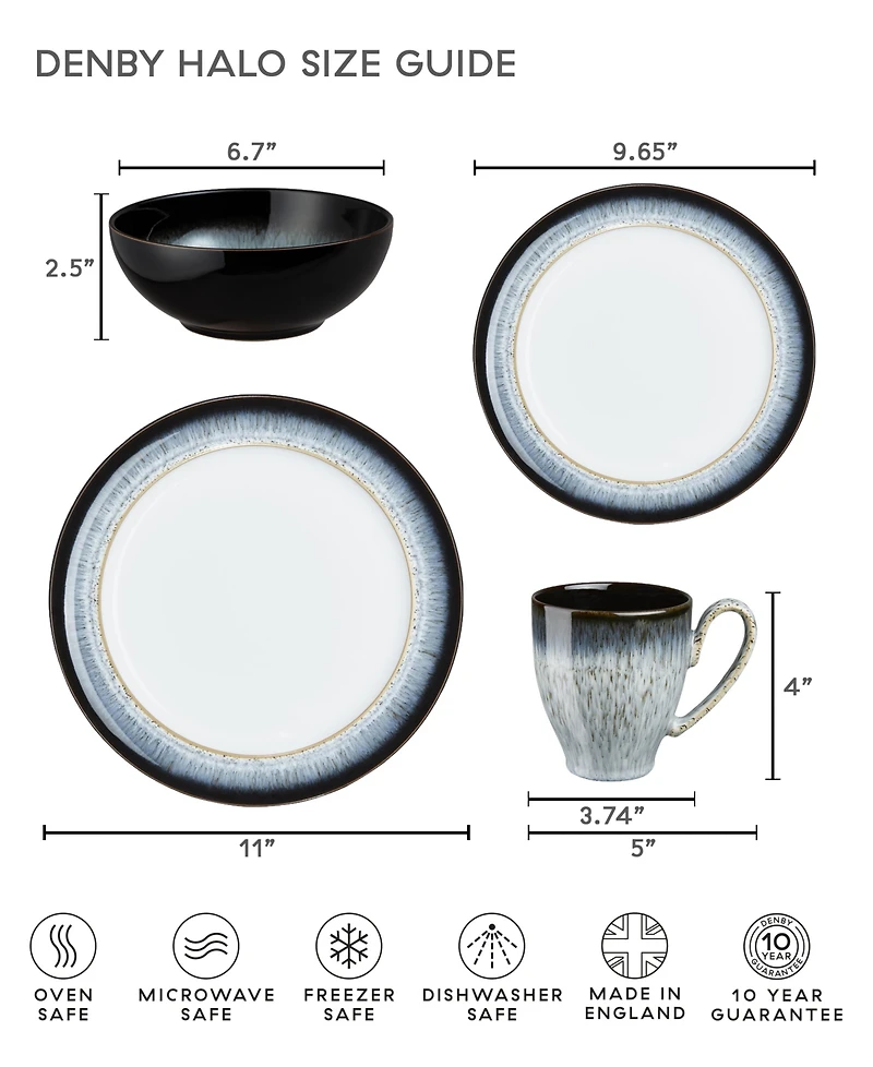 Denby Halo 12 Pc. Dinnerware Set, Service for 4