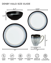 Denby Halo 12 Pc. Dinnerware Set, Service for 4
