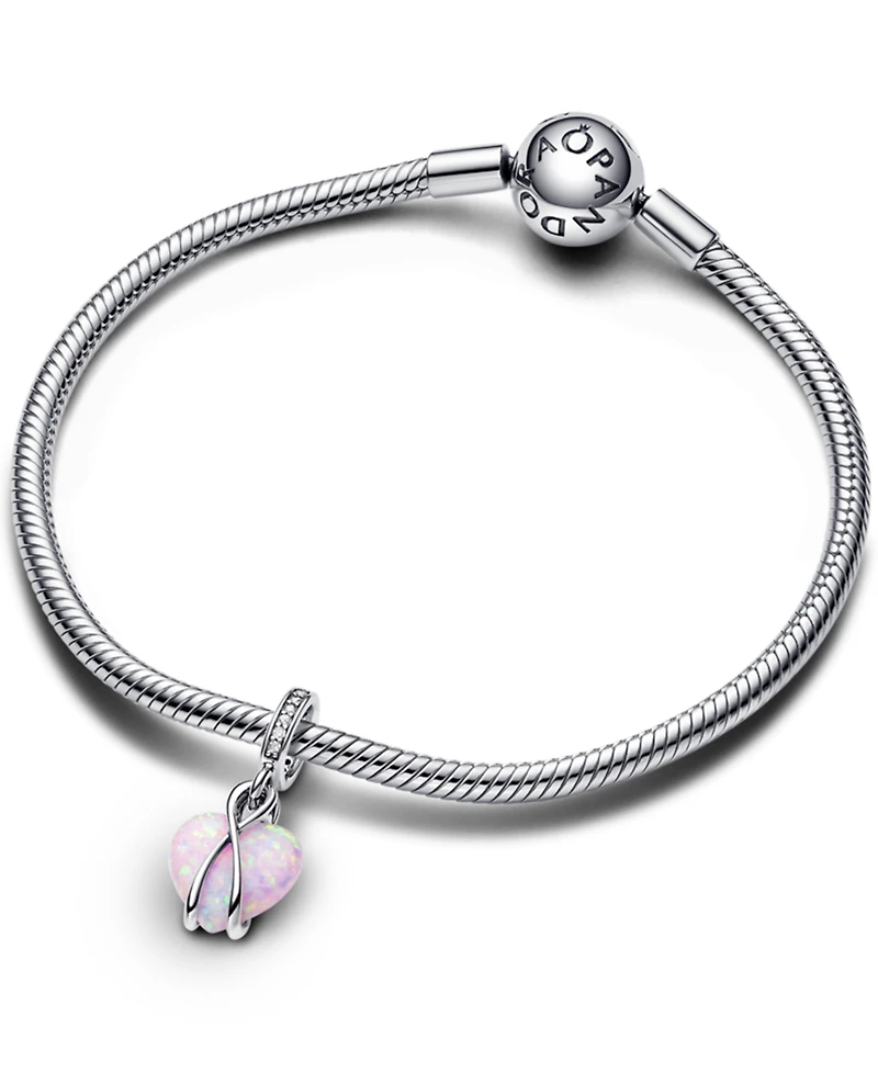 Pandora Mom Opalescent Heart Dangle Charm