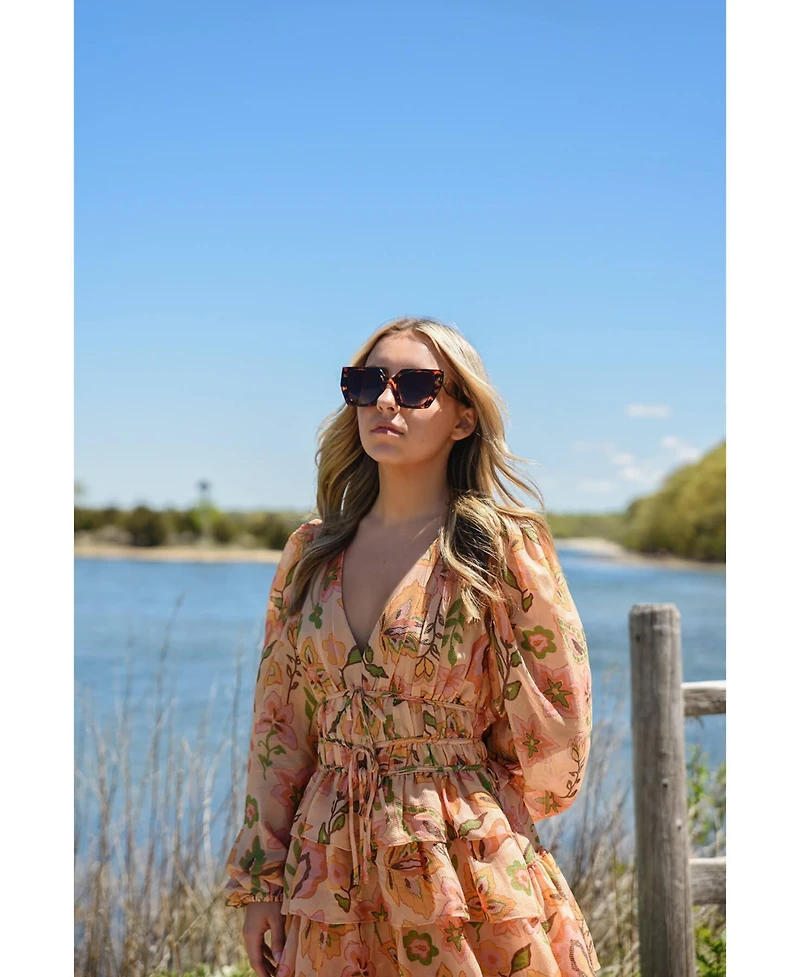 Jessie Zhao New York Gold Garden Metallic Mini Dress
