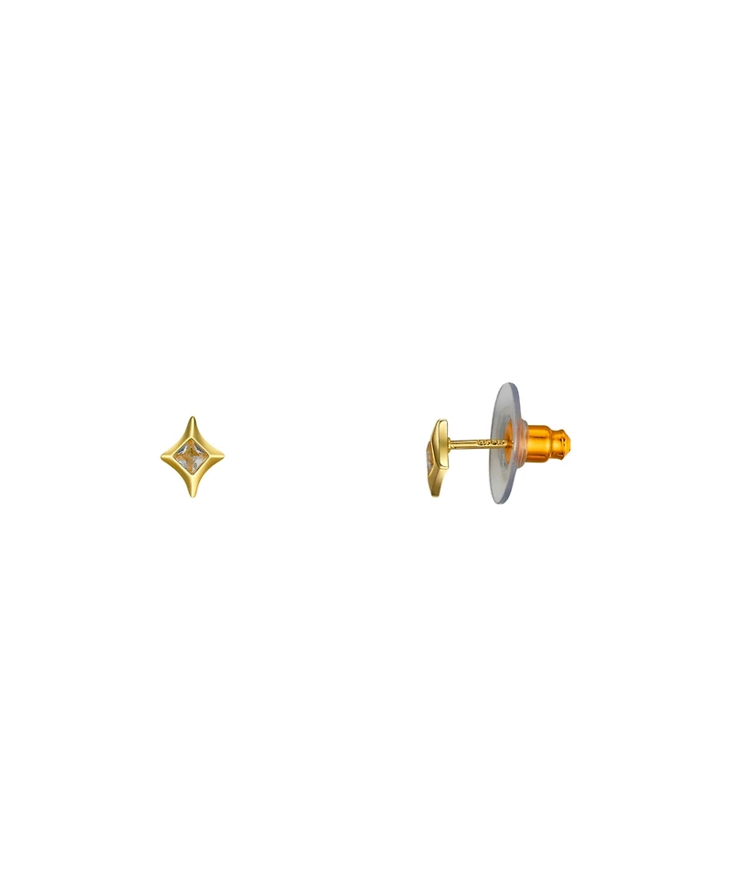 Unwritten Cubic Zirconia Evil Eye, Star, Hamsa Stud Hoop Earring Set