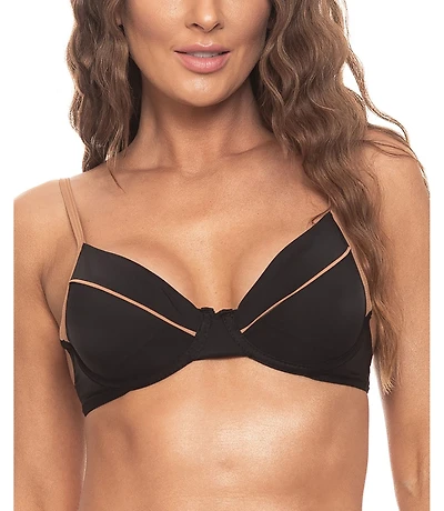 Guria Beachwear Women's Contrast Detail Underwire Bikini Top