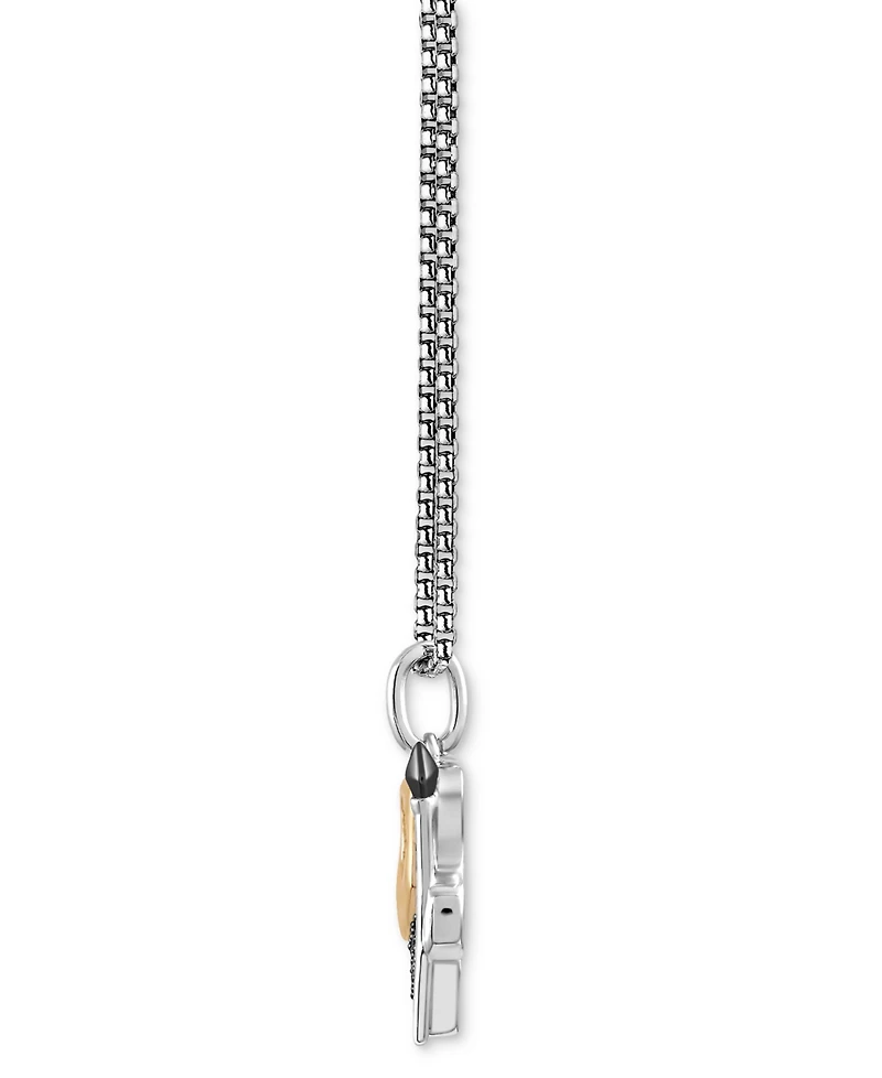 Star Wars Wonder Fine Jewelry Multicolor Diamond Ewok 18" Pendant Necklace (1/5 ct. t.w.) in Sterling Silver & Gold-Plate