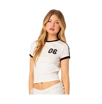 Edikted Women's Kassidy contrast T shirt