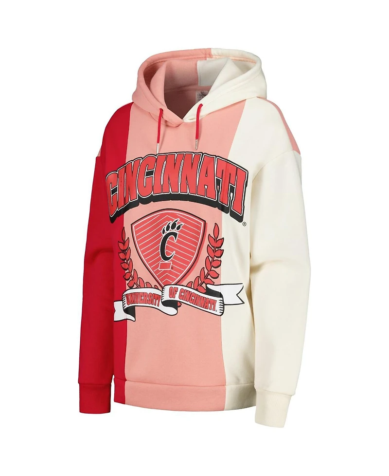 Women's Gameday Couture Red Cincinnati Bearcats Hall of Fame Colorblock Pullover Hoodie