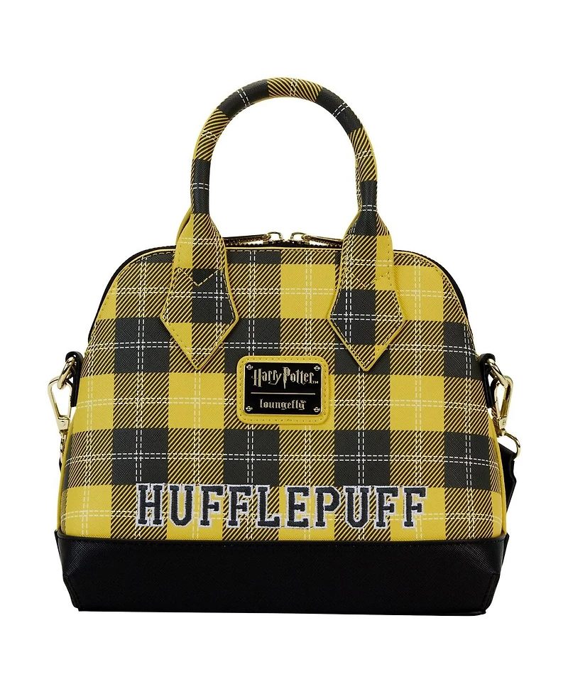 Men's and Women's Loungefly Harry Potter Hufflepuff Varsity Plaid Crossbody Bag