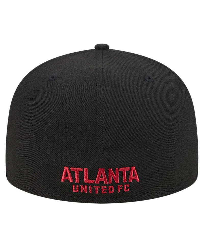 Men's New Era White, Black Atlanta United Fc 2024 Kick Off Collection 59FIFTY Fitted Hat