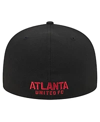 Men's New Era White, Black Atlanta United Fc 2024 Kick Off Collection 59FIFTY Fitted Hat